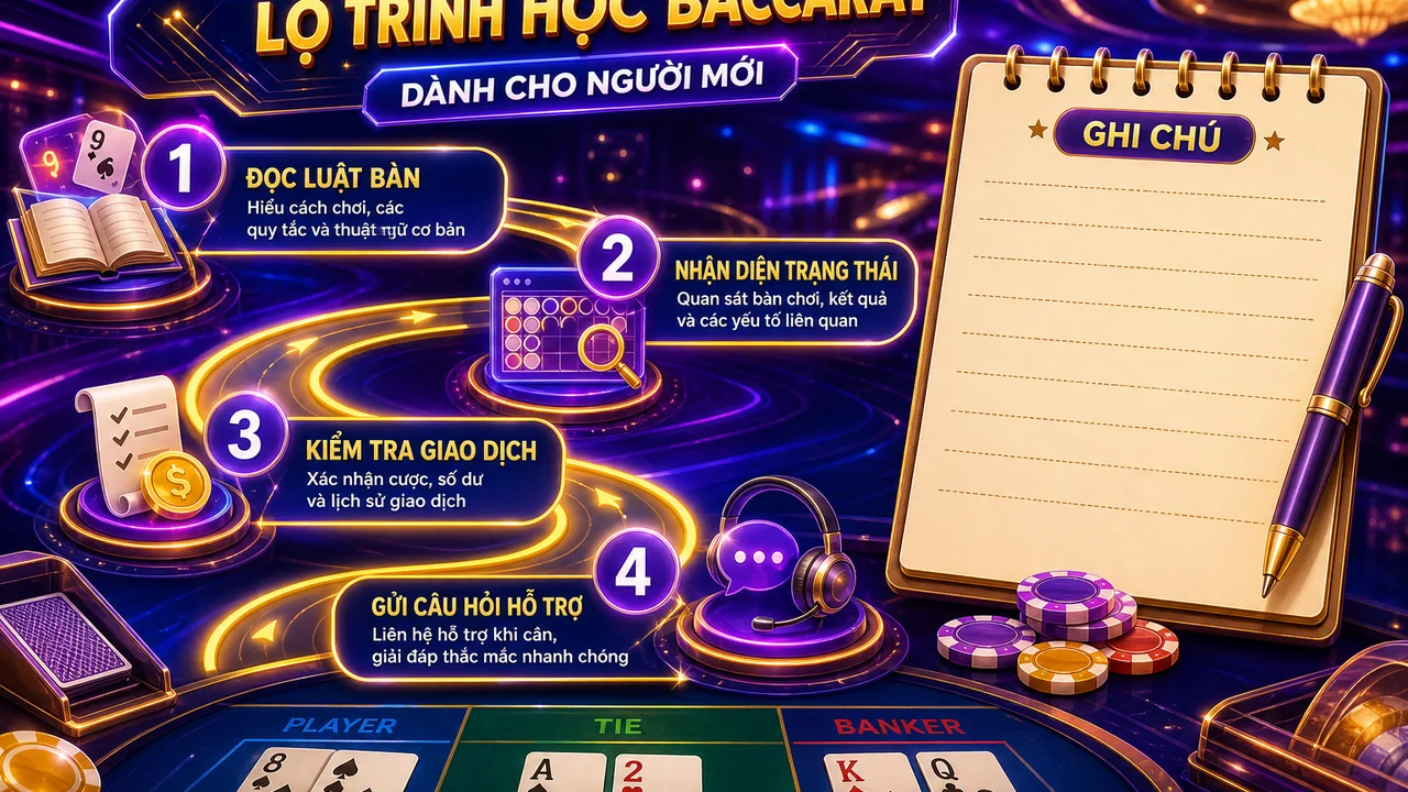 Bản đồ nhập môn cho người mới: lộ trình học baccarat 789bet kèm kiểm tra hỗ trợ và thanh toán